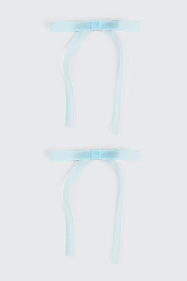 Ardene 2-Pack Tulle Hair Bows in Light