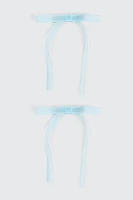 Ardene 2-Pack Tulle Hair Bows in Light