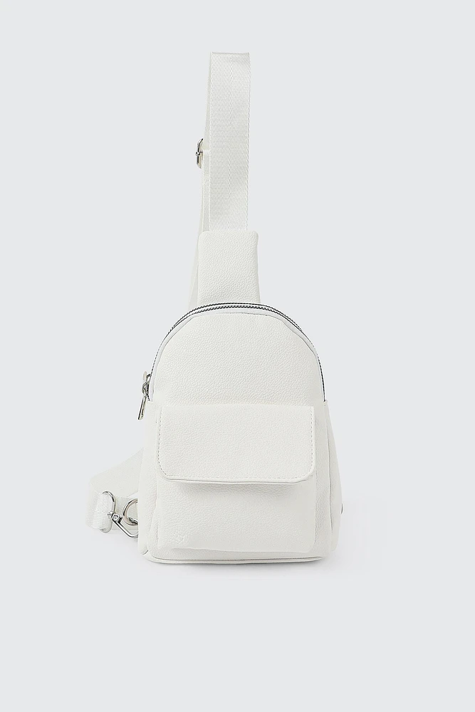 Ardene Sling Bag in White | 100% Recycled Polyester | Eco-Conscious
