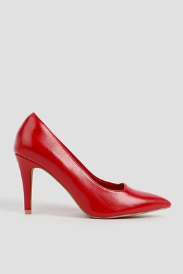 Ardene Red Faux Leather Pumps | Size | Eco-Conscious