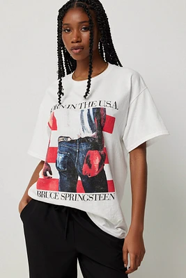 Ardene Bruce Springsteen T-Shirt in White | Size | 100% Cotton