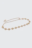 Ardene Medallion Chain Belt in Gold