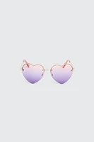 Ardene Kids Rimless Heart Sunglasses in Gold