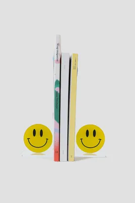 Ardene Happy Face Bookends in Yellow