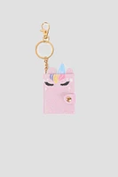 Ardene Unicorn Notebook Keychain in Light Pink