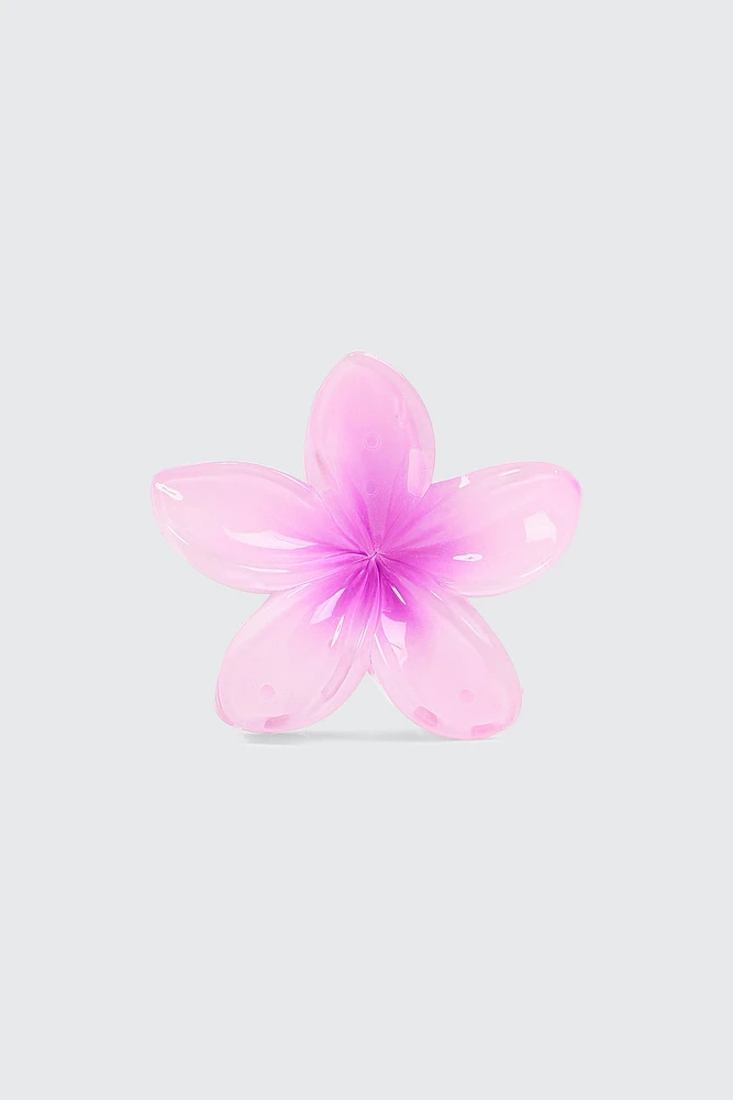 Ardene Hibiscus Hair Claw in Medium Purple