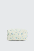 Ardene Floral Print Makeup Bag in Light Blue