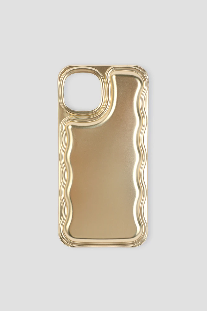 Ardene Wavy Trim iPhone 12/12 Pro Case in Gold