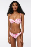 Ardene Plunge Balconette Bikini Top in Pink | Size | Nylon/Spandex | Microfiber