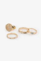 Ardene -Pack Celestial Rings in Gold | Size