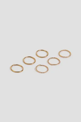 Ardene 6-Pack 18K Gold Plated Nose Rings