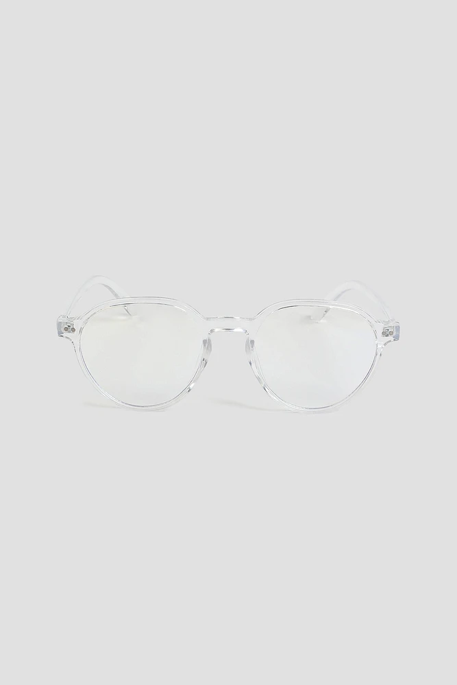 Ardene Blue Light Blocking Round Glasses in Clear