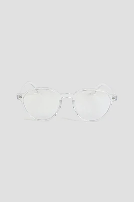 Ardene Blue Light Blocking Round Glasses in Clear