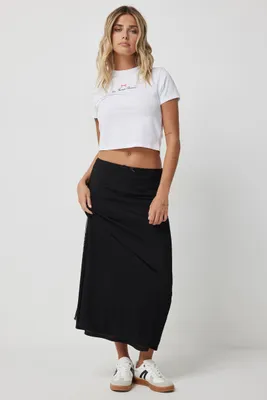 Ardene Maxi Mesh Skirt in Black | Size | Polyester/Spandex