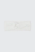 Ardene Eyelet Twist Headwrap in White | Polyester/Elastane