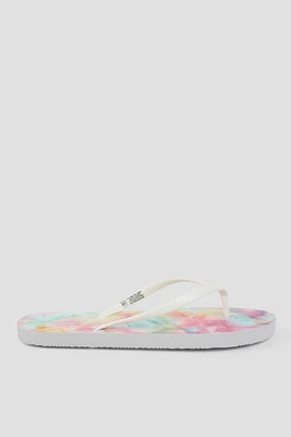 Ardene Printed Flip-Flops Sandals in Light Pink | Size