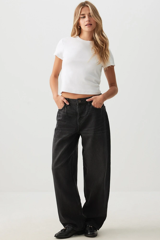 Ardene Mid Rise Baggy Jeans in | Size | 100% Cotton