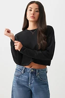 Ardene Crop Boxy Dolman T-Shirt in | Size | Cotton/Elastane | Eco-Conscious