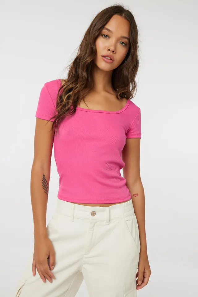 Basic Crop Short Sleeve Tee