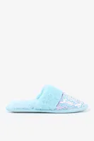 Ardene Sequin Slippers in Light Blue | Size