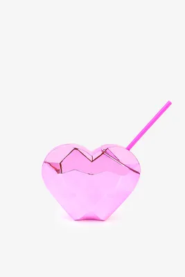 Ardene Heart-Shaped Bottle in Pink