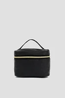 Ardene Black Makeup Bag | Faux Leather/Polyester