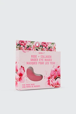 Ardene 5 Pairs of Rose & Collagen Under Eye Masks in Light Pink