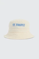 Ardene Saint Tropez Bucket Hat in White | 100% Cotton