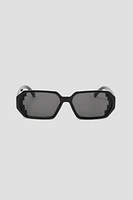 Ardene Hexagonal Sunglasses in Black