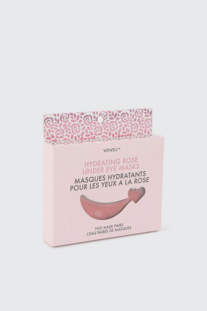 Ardene 5 Pairs of Rose Under Eye Masks in Light Pink