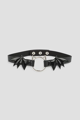 Ardene Bat Choker Necklace in Black