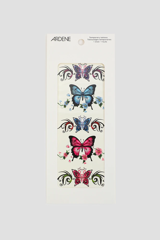 Ardene Colorful Butterflies Temporary Tattoos