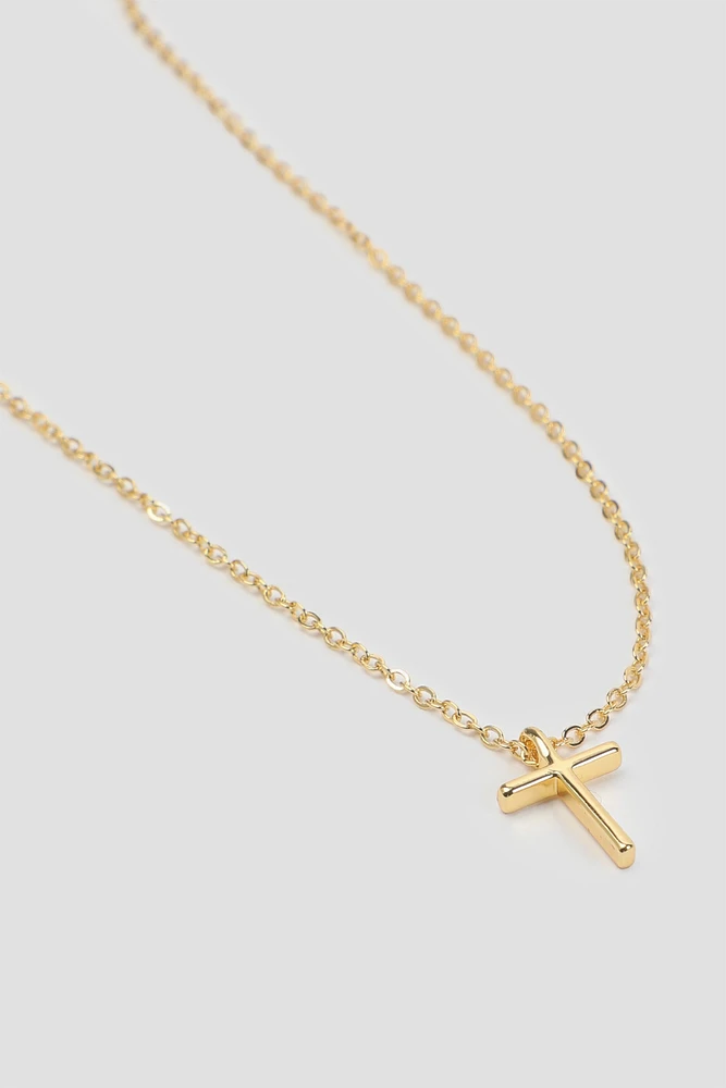 Ardene 14K Gold Plated Cross Necklace