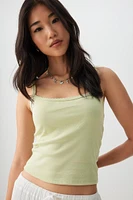Ardene Basic Scoop Neck Tank Top in Light Green | Size | Cotton | Eco-Conscious