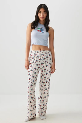 Ardene Stitch PJ Pant Set in Light Blue | Size | Polyester/Spandex