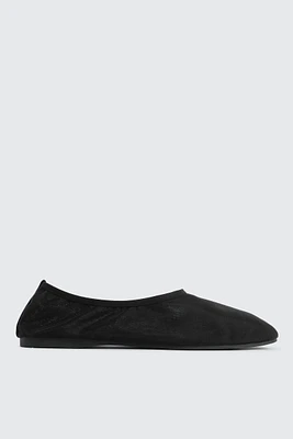 Ardene Square Toe Ballet Flats in Black | Size