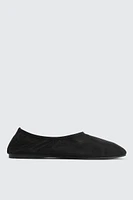 Ardene Square Toe Ballet Flats in Black | Size