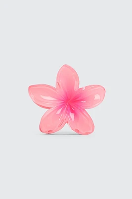Ardene Hibiscus Hair Claw in Light Pink
