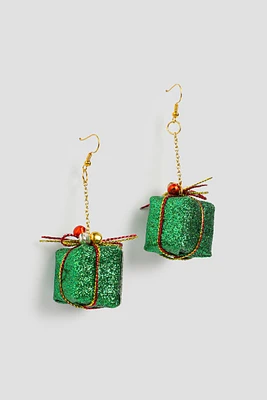 Ardene Wrapped Present Earrings | Stainless Steel