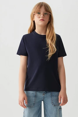 Ardene Kids Classic T-Shirt in Dark Blue | Size | Spandex/Cotton | Eco-Conscious