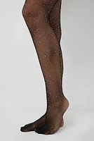 Ardene Tights with Crystals in Silver | Spandex/Polyamide