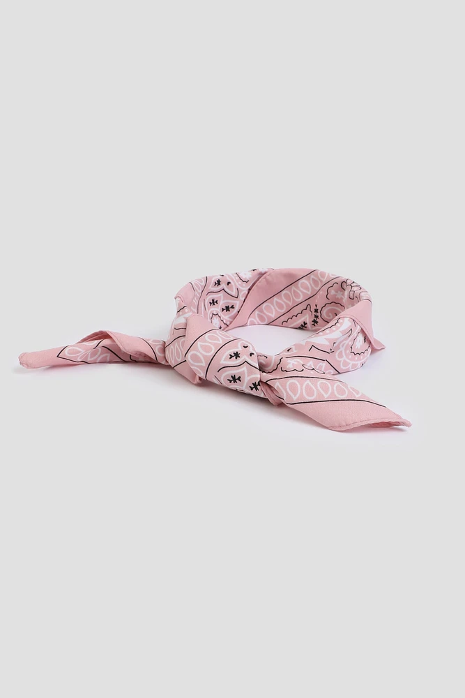 Ardene Paisley Bandana in Light Pink