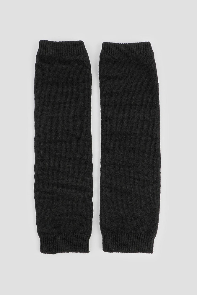 Ardene Super Soft Leg Warmers in Black | Polyester