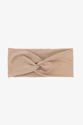 Ardene Knotted Headwrap in Beige | Polyester