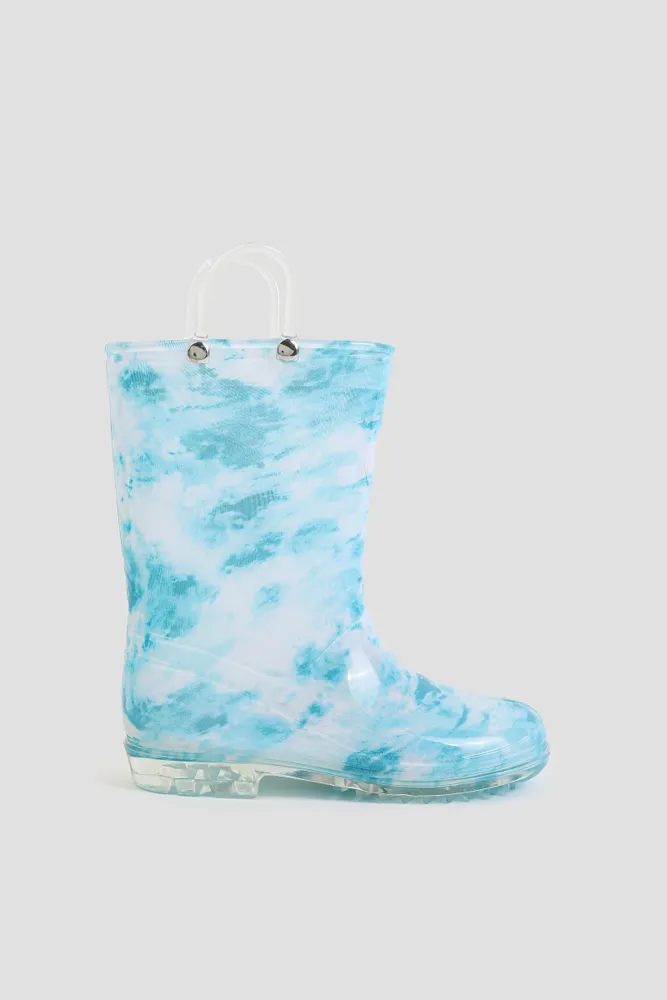 Ardene Kids Printed Rain Boots in Light Blue | Size