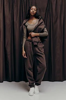 Ardene MADESOFT Fleece Baggy Sweatpants in Terra Brown | Size | Polyester/Cotton | Eco-Conscious