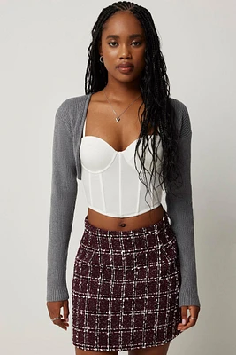 Ardene Ultra Crop Bolero in | Size | Polyester/Nylon/Viscose