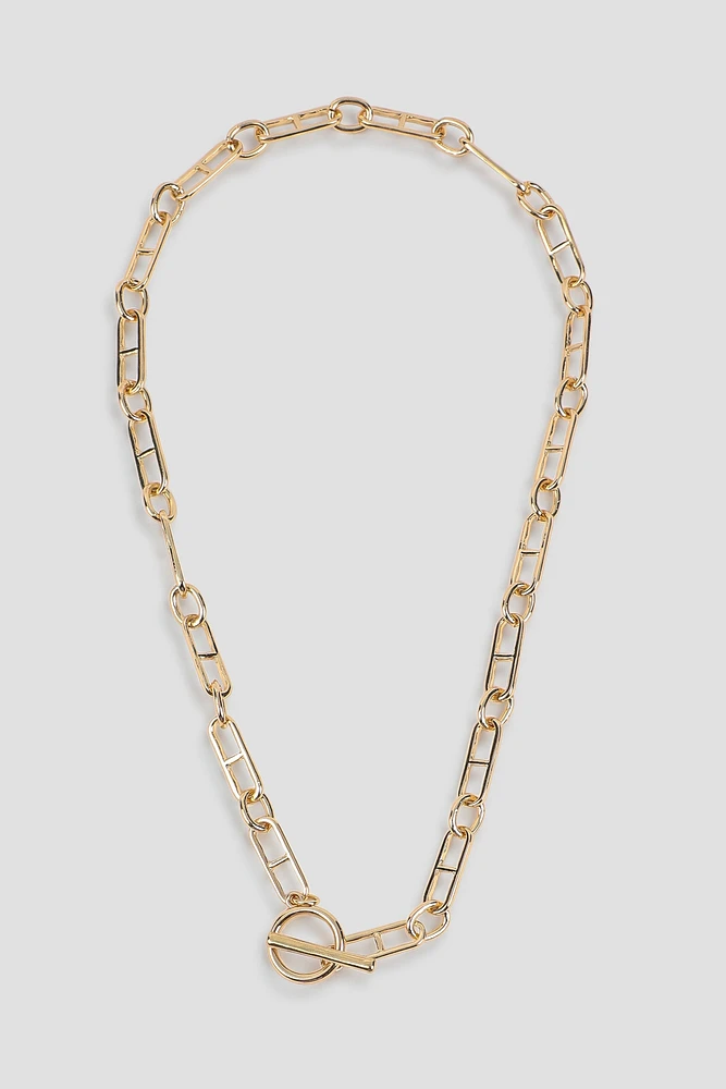 Ardene Chunky Chain Link Necklace in Gold