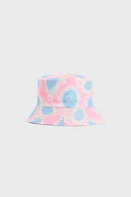 Ardene Kids Printed Bucket Hat in Light Pink | Polyester/Cotton