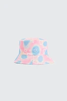 Ardene Kids Printed Bucket Hat in Light Pink | Polyester/Cotton